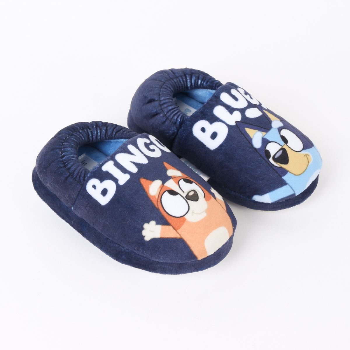 BLUEY - Pantufla Niño Jugando Azul Marino Bingo & Bluey