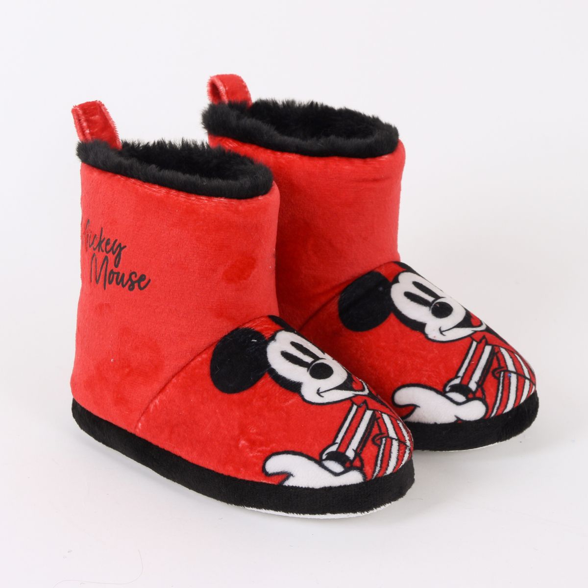 DISNEY - Pantufla Bota Niño Invernal Mickey Mouse Rojo Disney