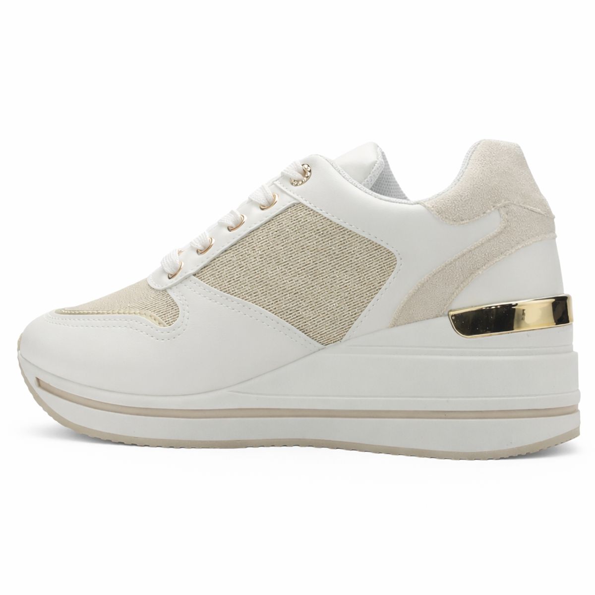 CHALADA - Zapatilla Blanco y Dorado Mujer Urbano Chalada Bolkinew