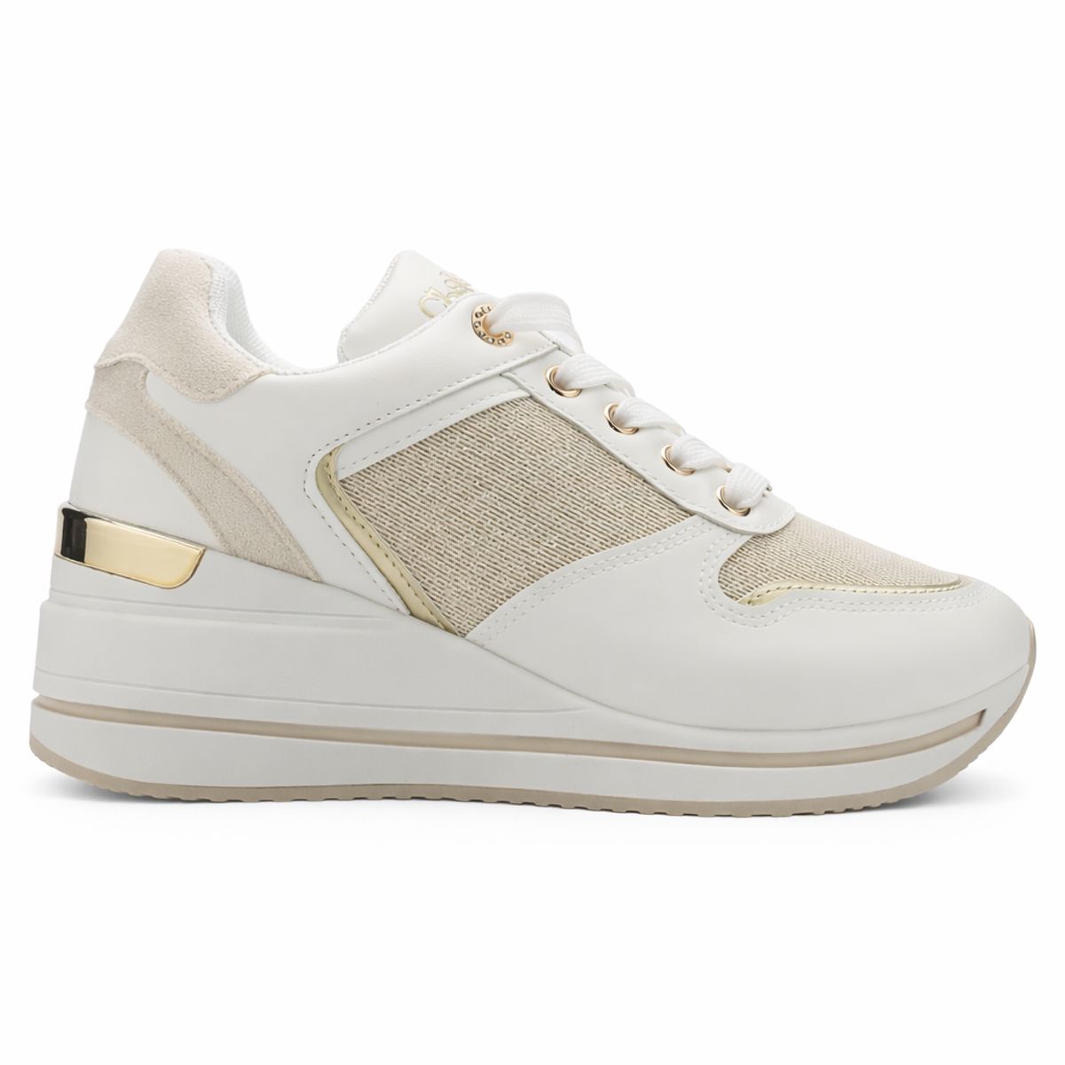 CHALADA - Zapatilla Blanco y Dorado Mujer Urbano Chalada Bolkinew