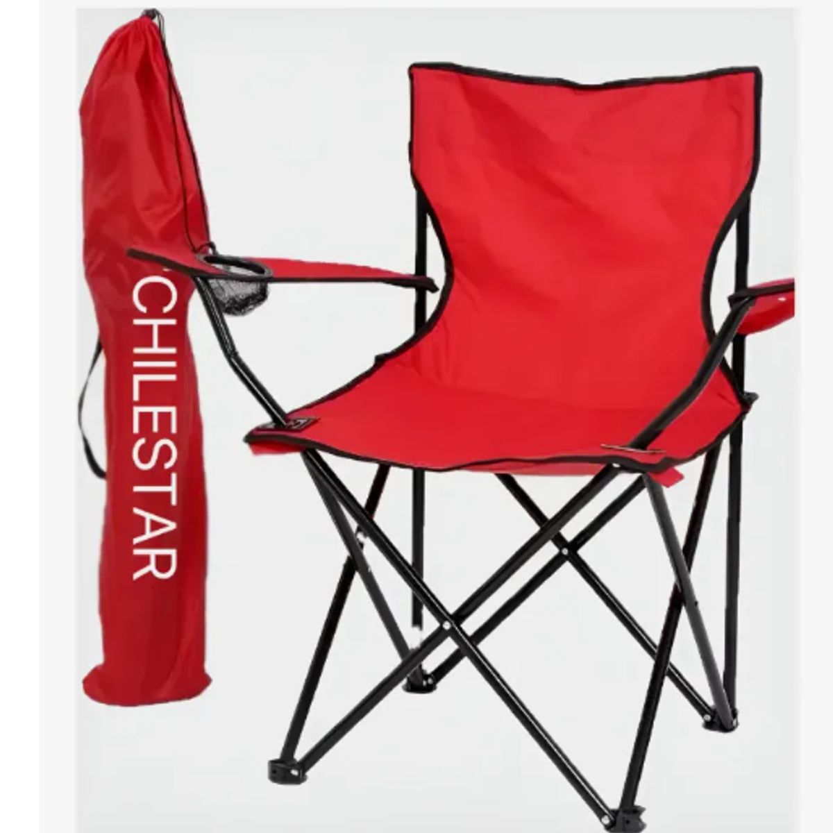 GENERICO - Silla de camping - Unidad color rojo