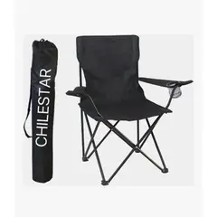 GENERICO - Silla de camping- Unidad color negro