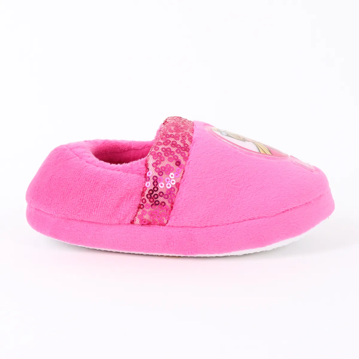 BARBIE - Pantufla Niña Lentejuelas Logo Rosado Barbie