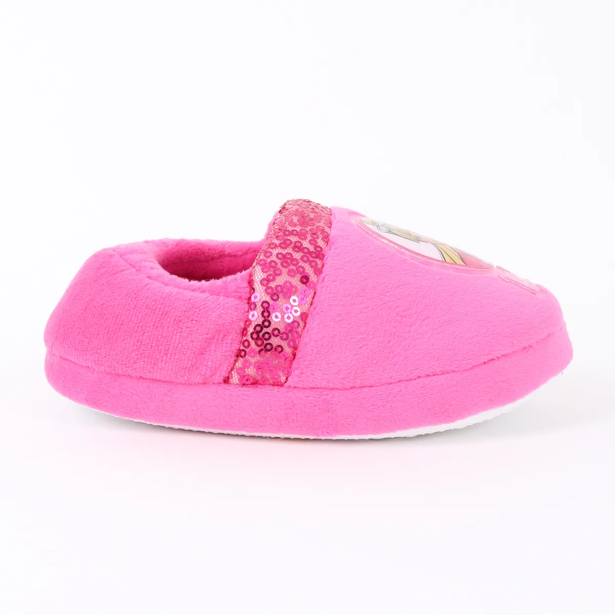 BARBIE - Pantufla Niña Lentejuelas Logo Rosado Barbie