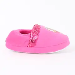 BARBIE - Pantufla Niña Lentejuelas Logo Rosado