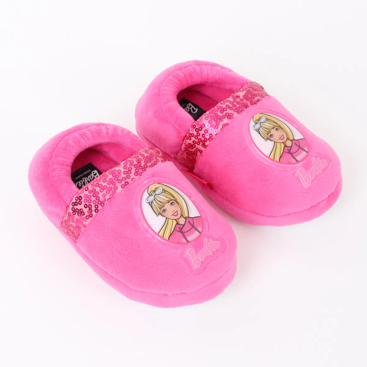 BARBIE - Pantufla Niña Lentejuelas Logo Rosado Barbie