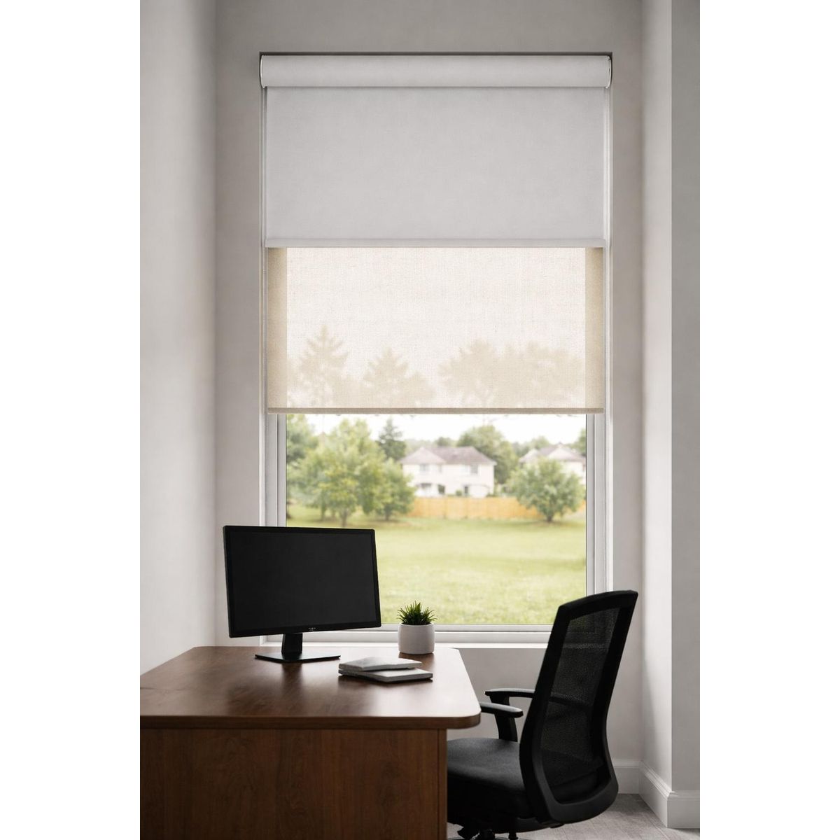 CLEMS - Cortina Roller Doble Blackout / Sunscreen 120X240