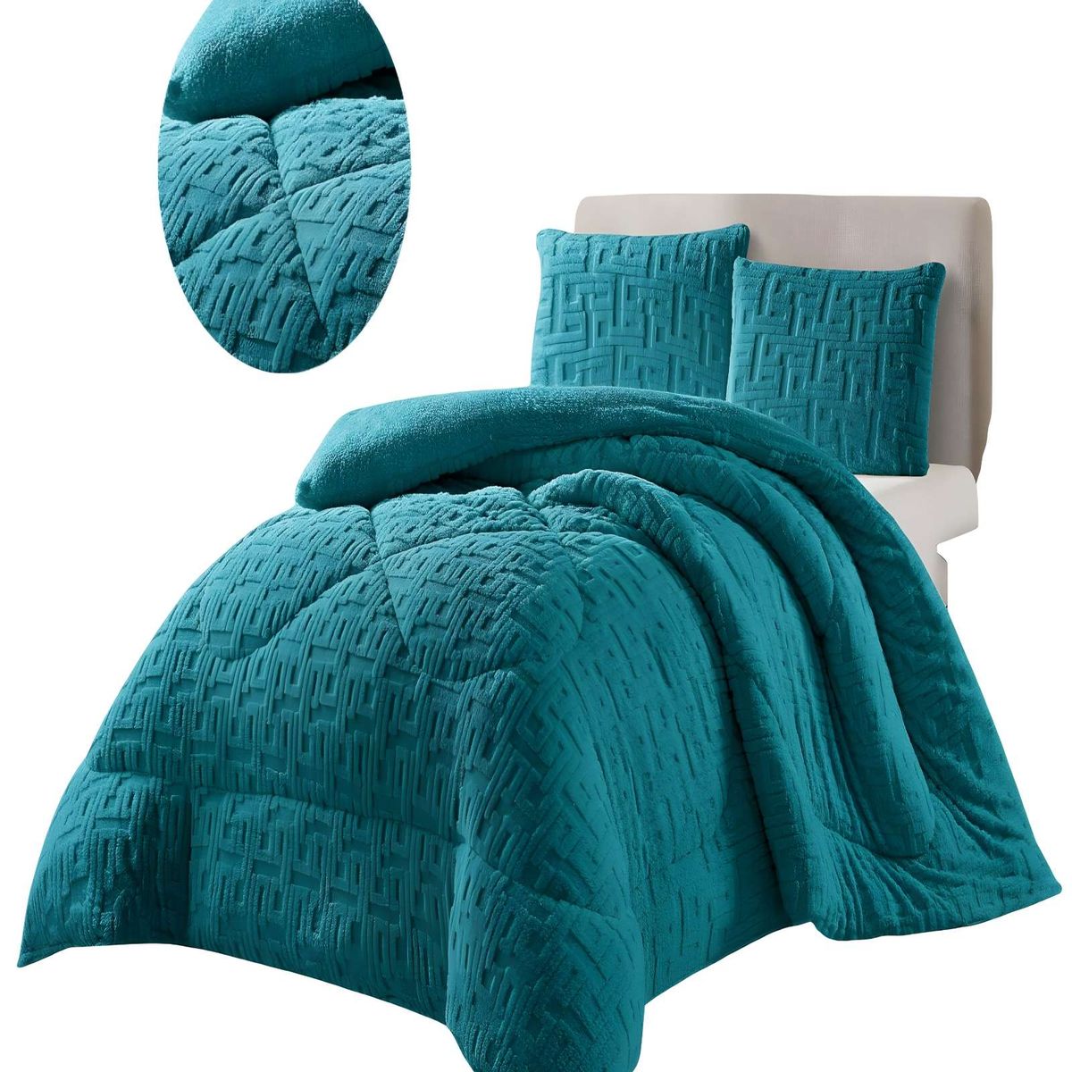 GENERICO - PLUMON DE INVERNO  2 PLAZAS TURQUESA