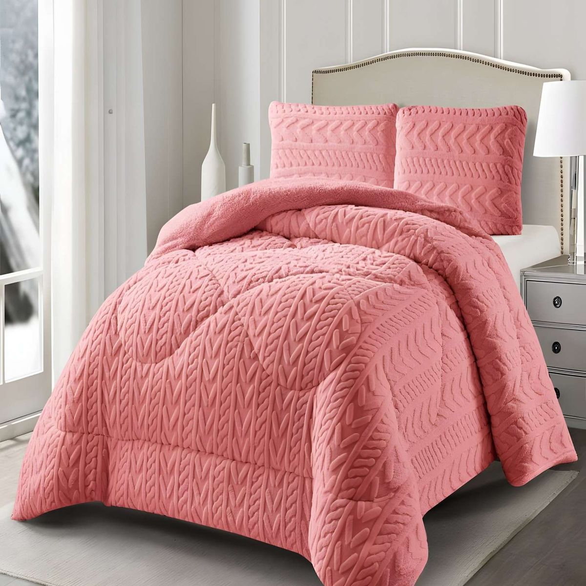 GENERICO - PLUMON DE INVERNO  2 PLAZAS ROSADO