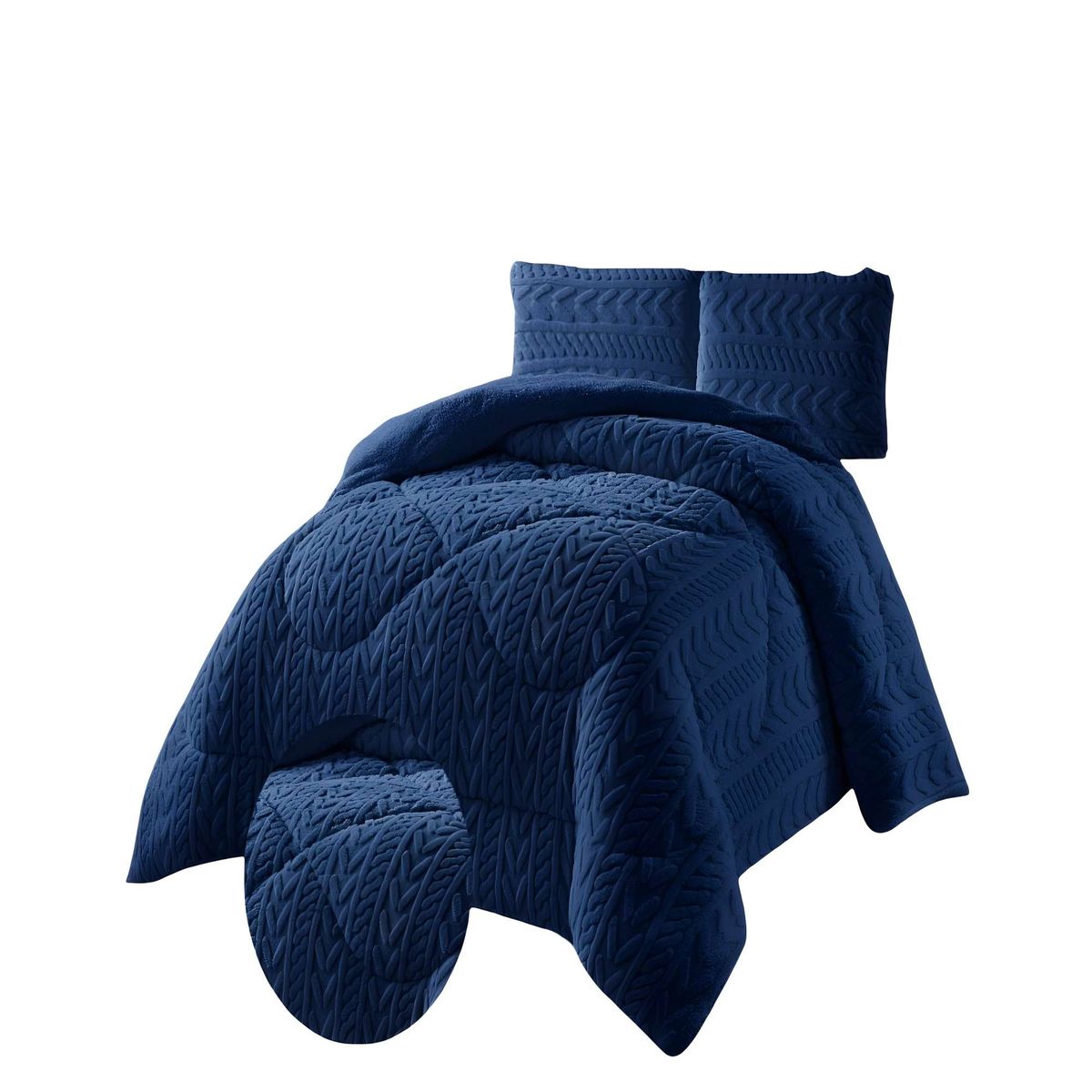 GENERICO - PLUMON DE INVERNO  2 PLAZAS AZUL O