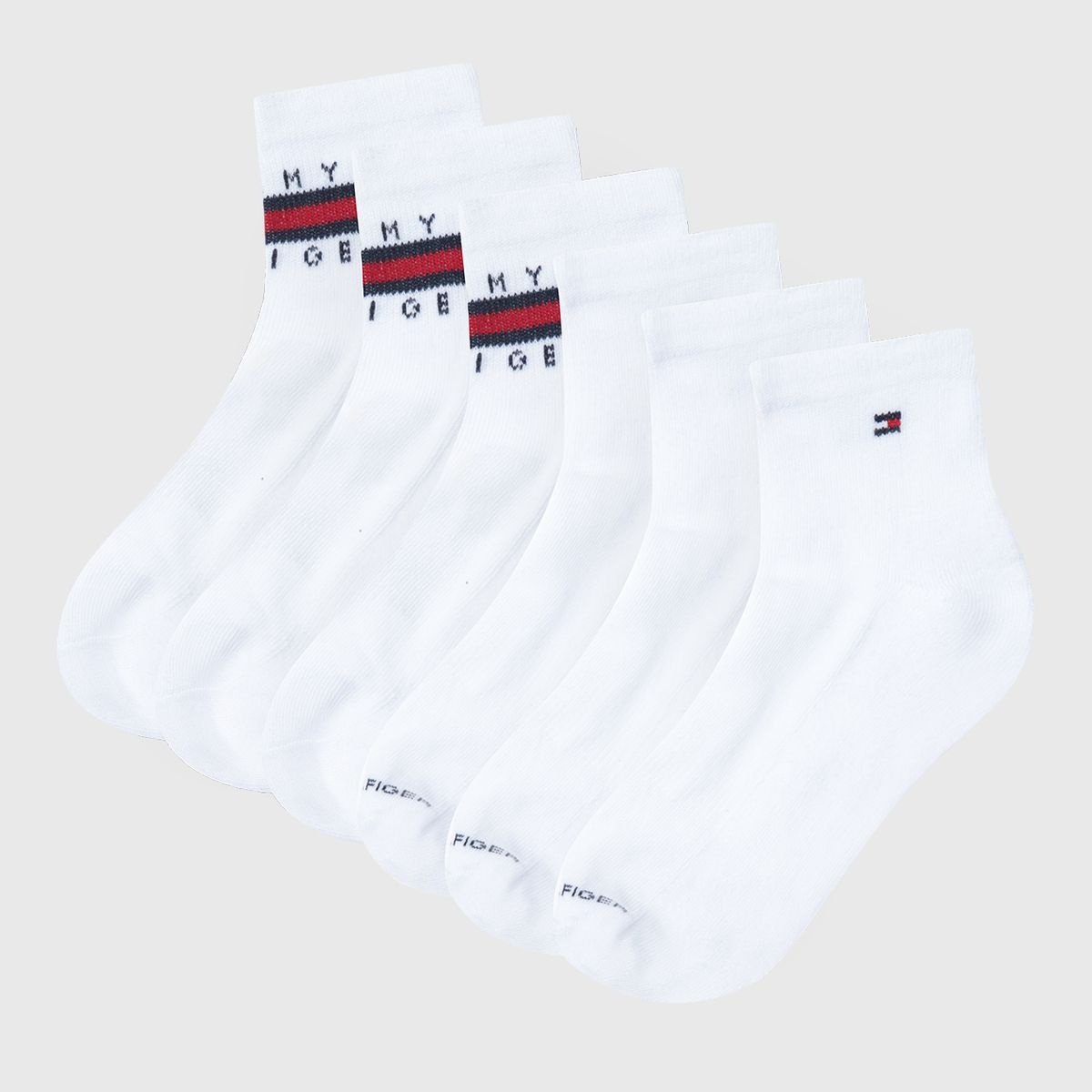 TOMMY HILFIGER - Pack De 6 Pares De Calcetines Athletic Blanco Tommy Hilfiger