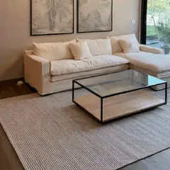 BAZHARS - Alfombra Premium 290X390 cm Ris Loop Blanco