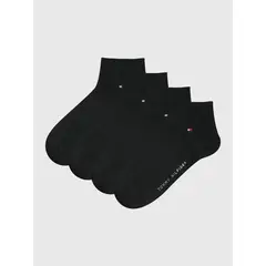 TOMMY HILFIGER - Pack De 2 Pares De Calcetines Tobilleros Negro