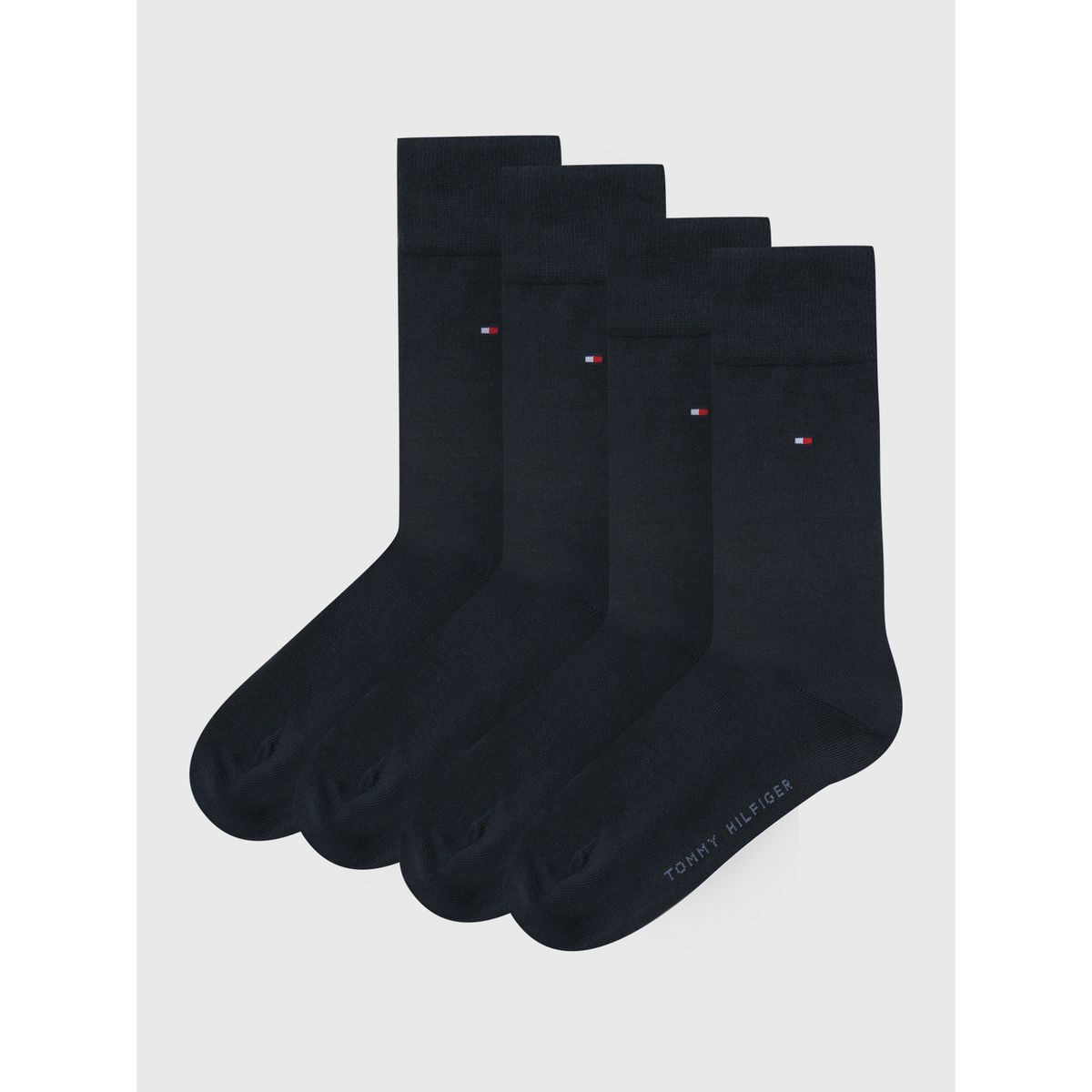 TOMMY HILFIGER - Pack De 2 Calcetines Con Logo Negro Tommy Hilfiger