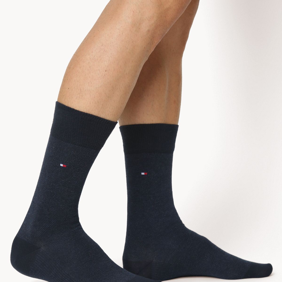 TOMMY HILFIGER - Pack De 2 Calcetines Con Logo Negro Tommy Hilfiger