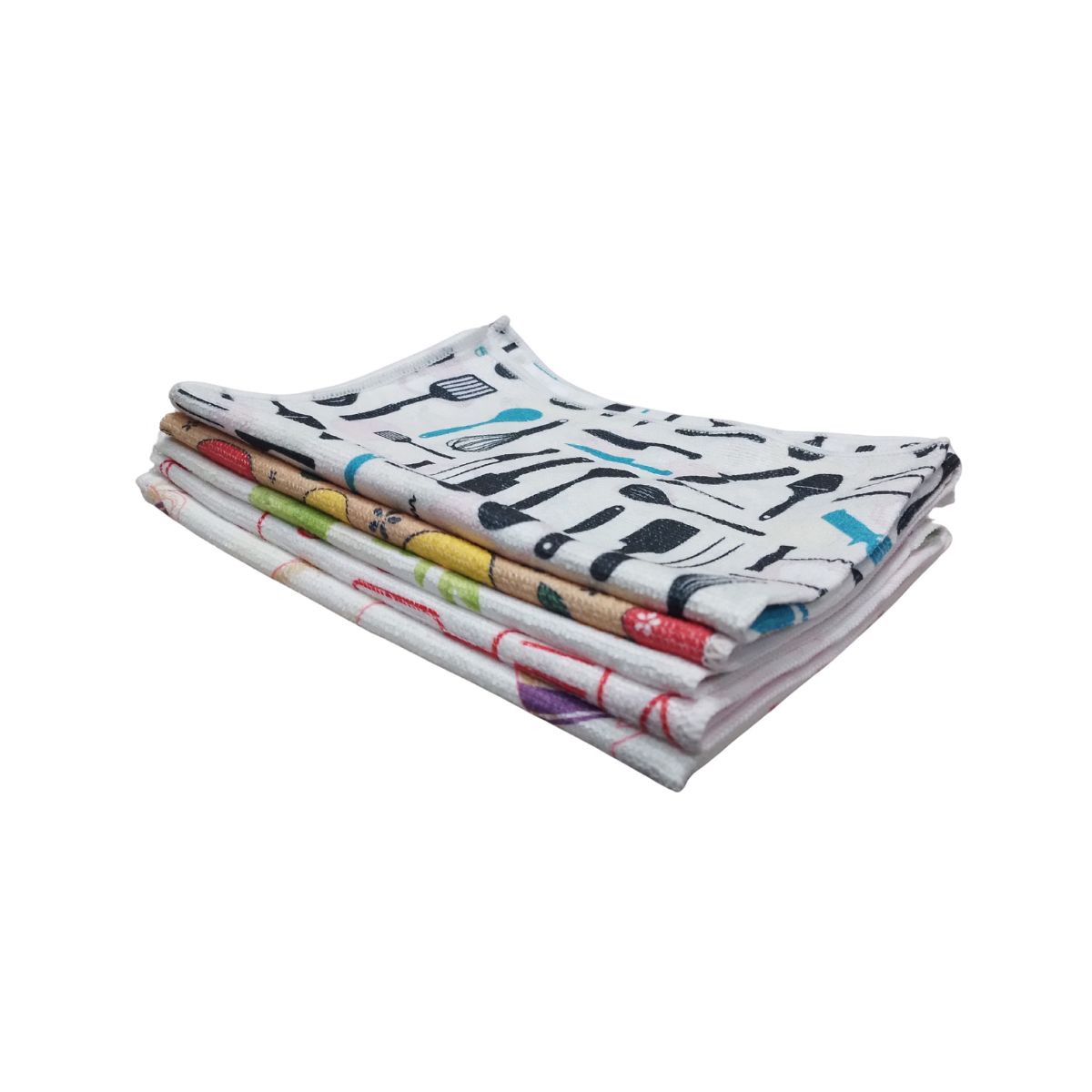 GENERICO - Pack 5 Paños de Cocina Microfibra 37X50- Ultra Absorbentes y Sin Pelusa