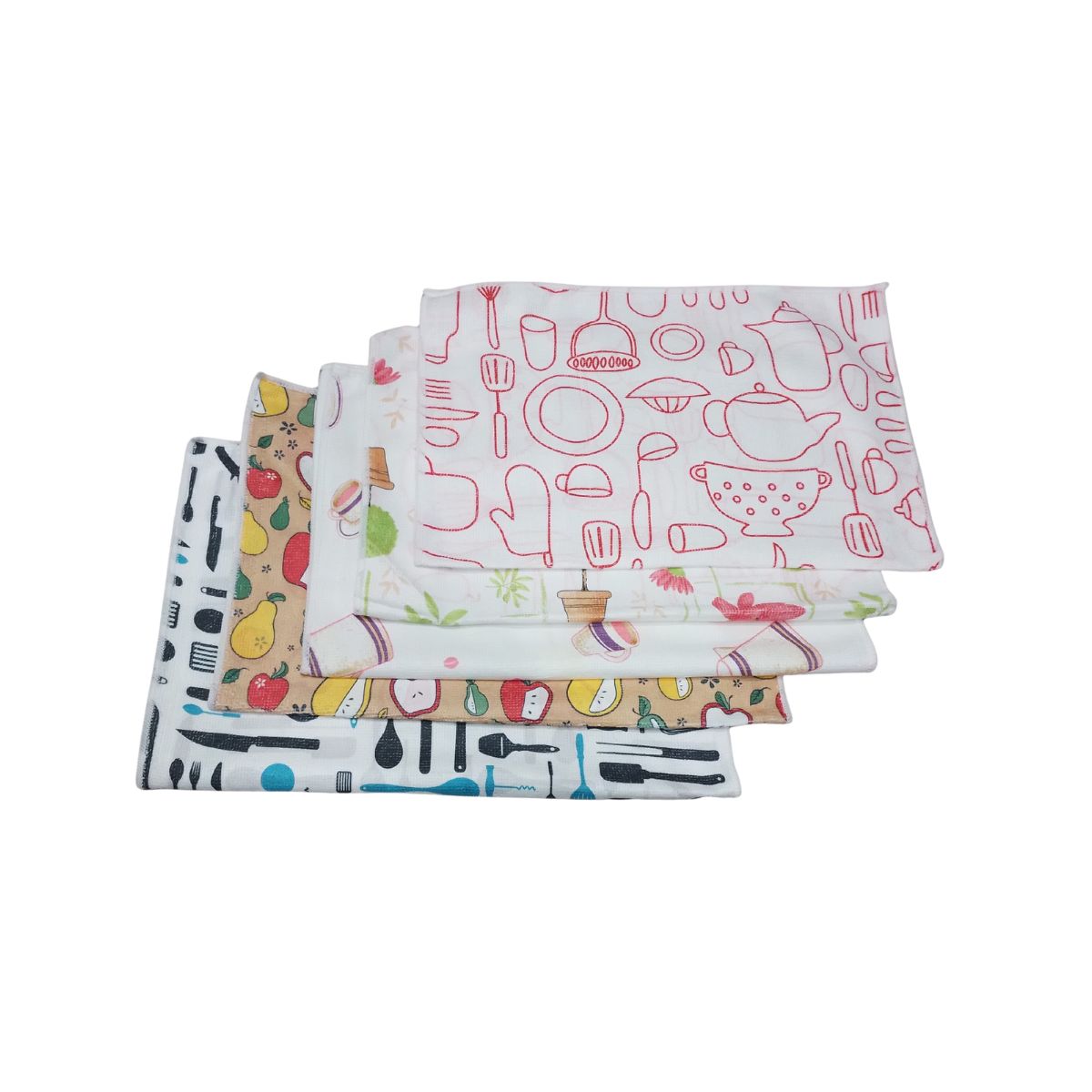 GENERICO - Pack 5 Paños de Cocina Microfibra 37X50- Ultra Absorbentes y Sin Pelusa