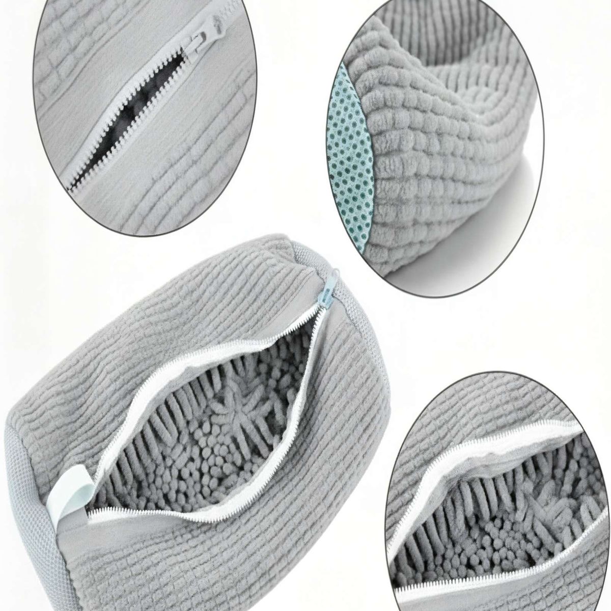 GENERICO - SET DE 2 BOLSAS CON CREMALLERA YKK PARA LAVAR ZAPATOS  COLOR AMARILLO