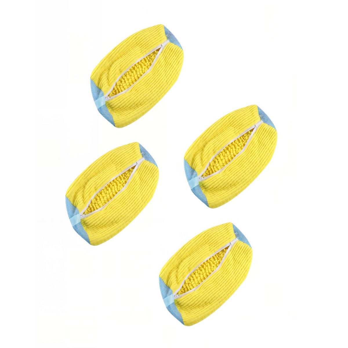 GENERICO - SET DE 4 BOLSAS CON CREMALLERA YKK PARA LAVAR ZAPATOS  COLOR AMARILLO