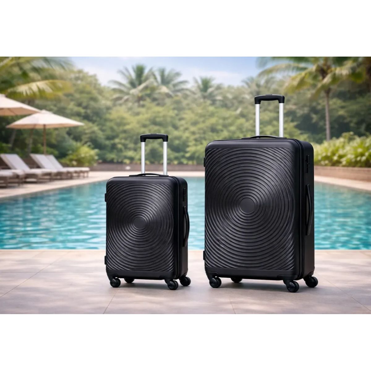 GENERICO - Pack de 2  Maletas Rigidas 10 kg y 18 kg Cabina y Medina