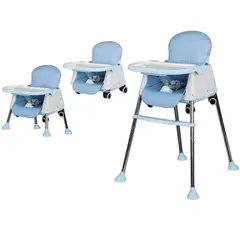 GENERICO - Silla Comedor Bebe 3 En 1 Rosada