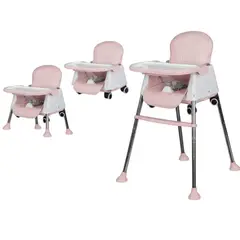 GENERICO - Silla Comedor Bebe 3 En 1 Celeste