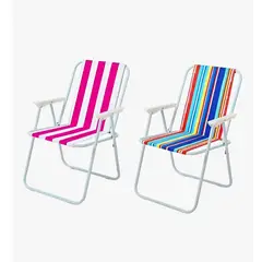 GENERICO - Pack X2 Sillas De Playa Plegable Sillas De Camping Plegables