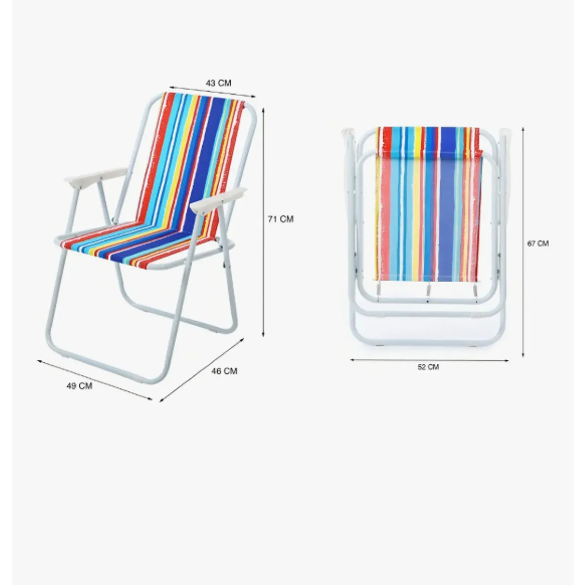 GENERICO - Pack X2 Sillas De Playa Plegable Sillas De Camping Plegables