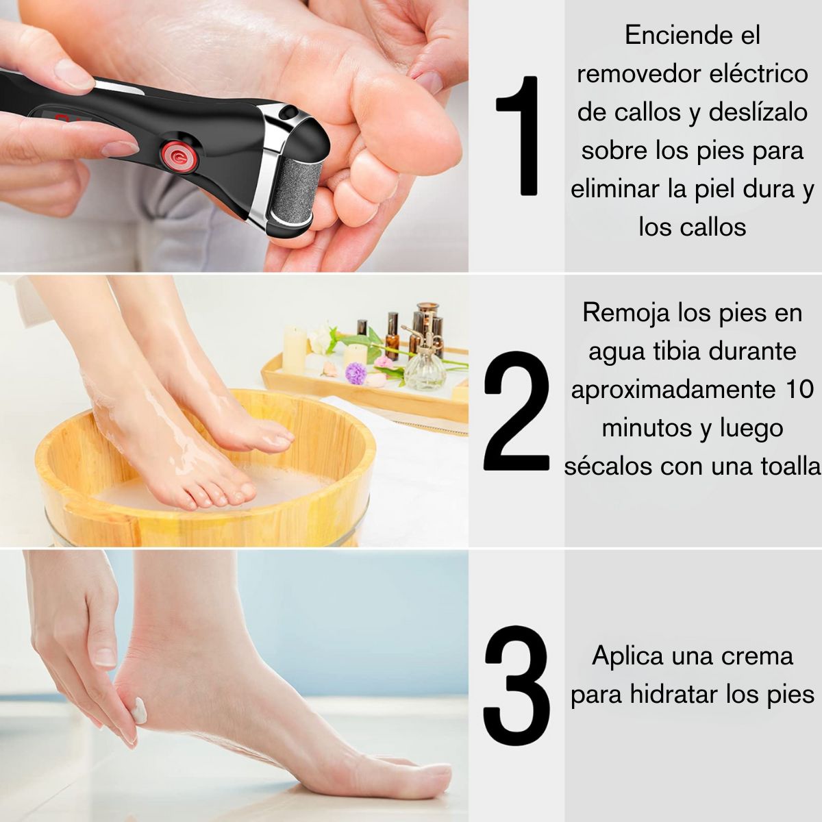 GENERICO - Removedor Callos Eléctrico Recargable Lima 2 En 1 Waterproof