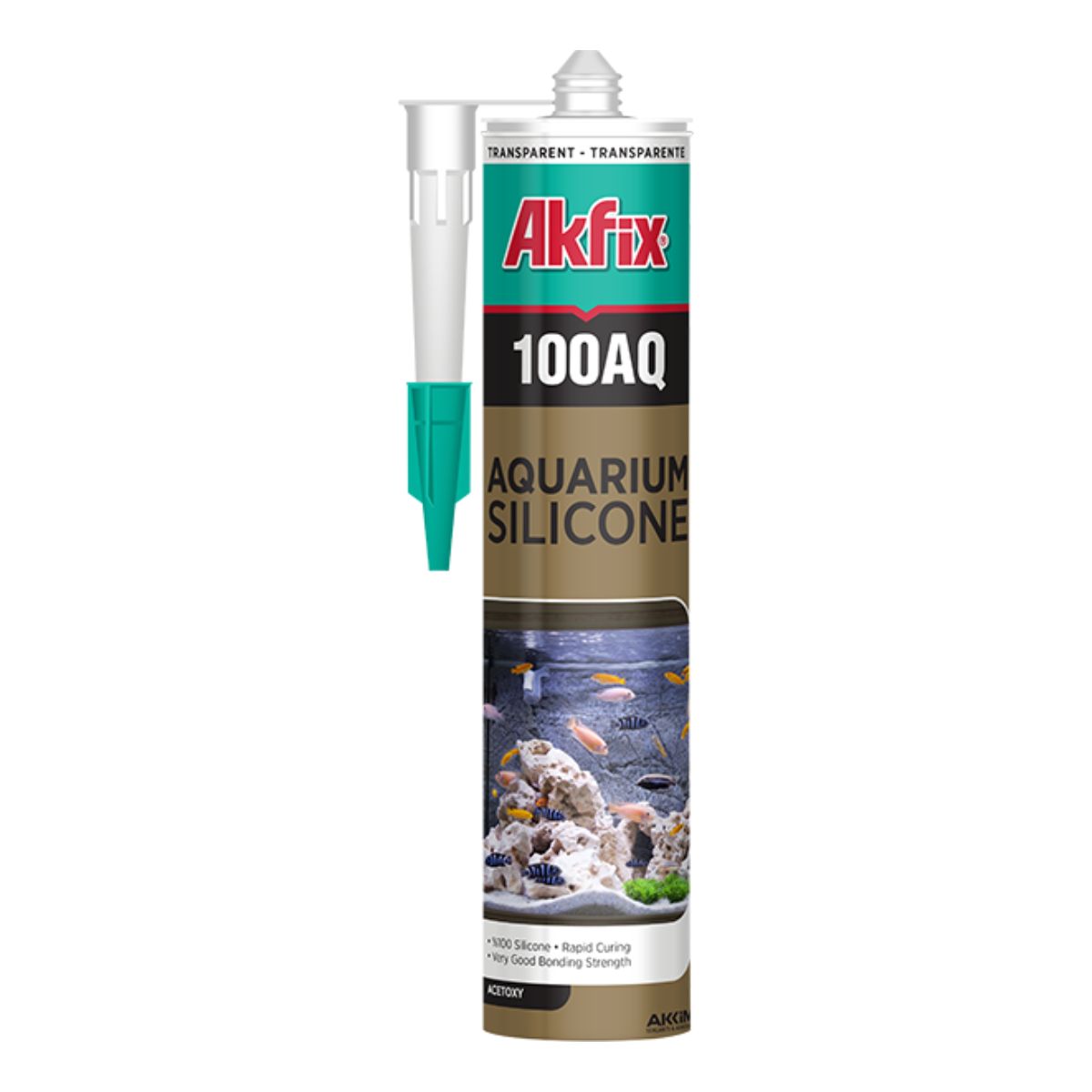 AKFIX - Silicona Para Acuarios Transparente 310ml Akfix