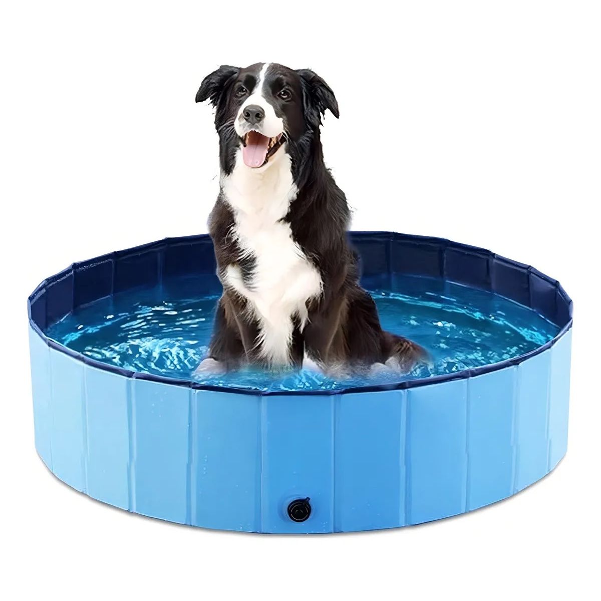 GENERICO - Piscina Circular Plegable Baño Para Perros De 50x10 Azul