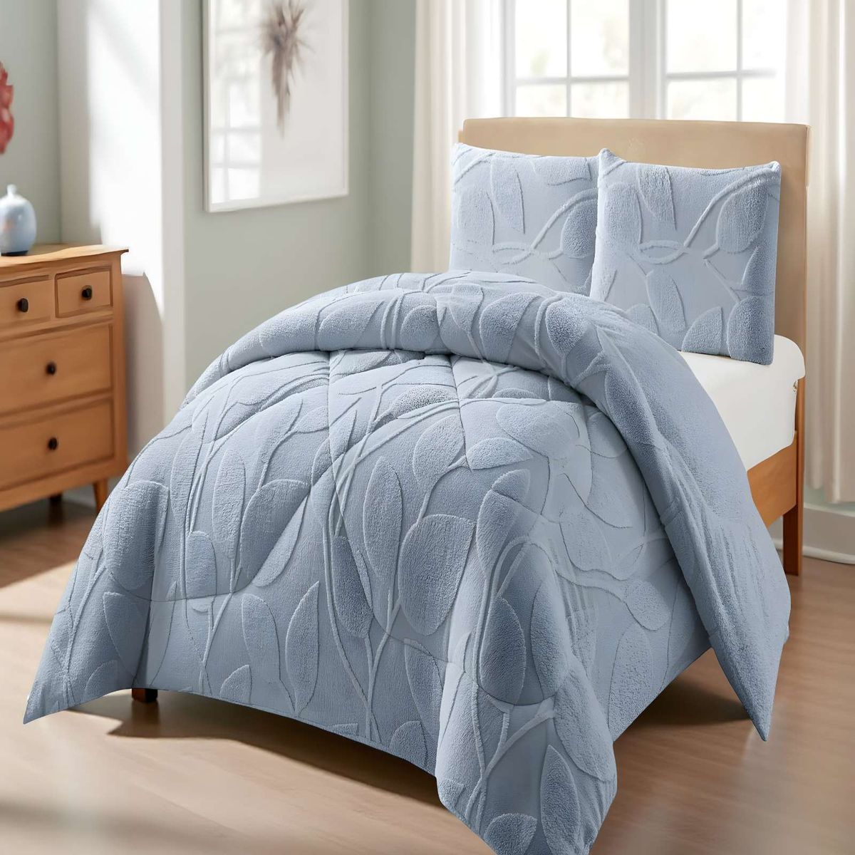 GENERICO - PLUMON DE INVERNO  KING CELESTE 250x270cm