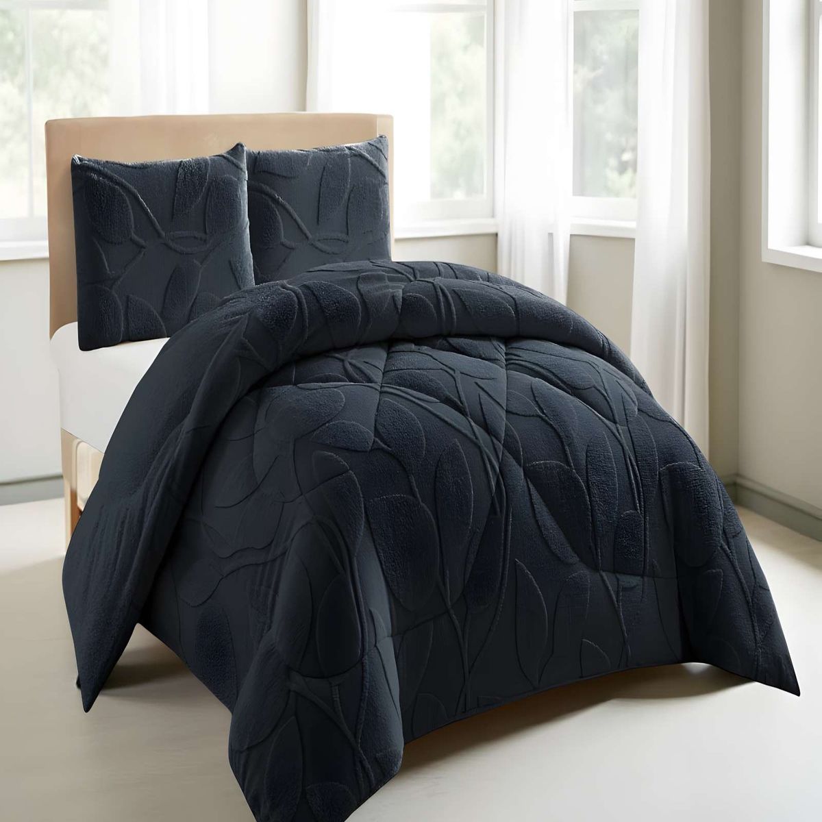 GENERICO - PLUMON DE INVERNO  KING NEGRO 250x270cm