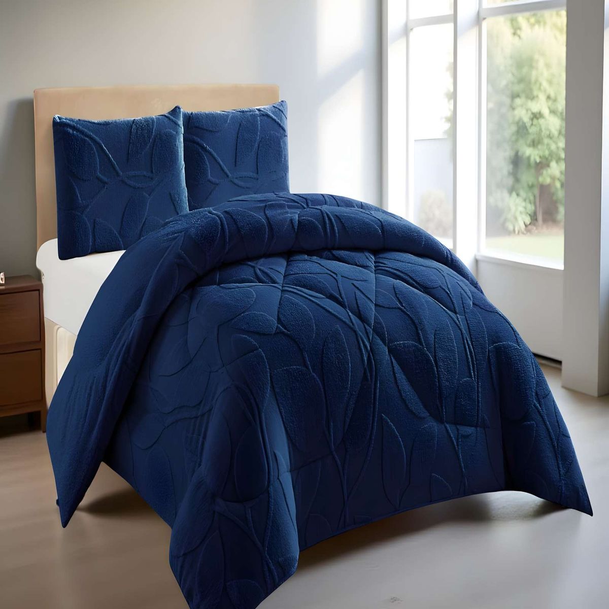 GENERICO - PLUMON DE INVERNO  KING AZUL OSCURO 250x270cm