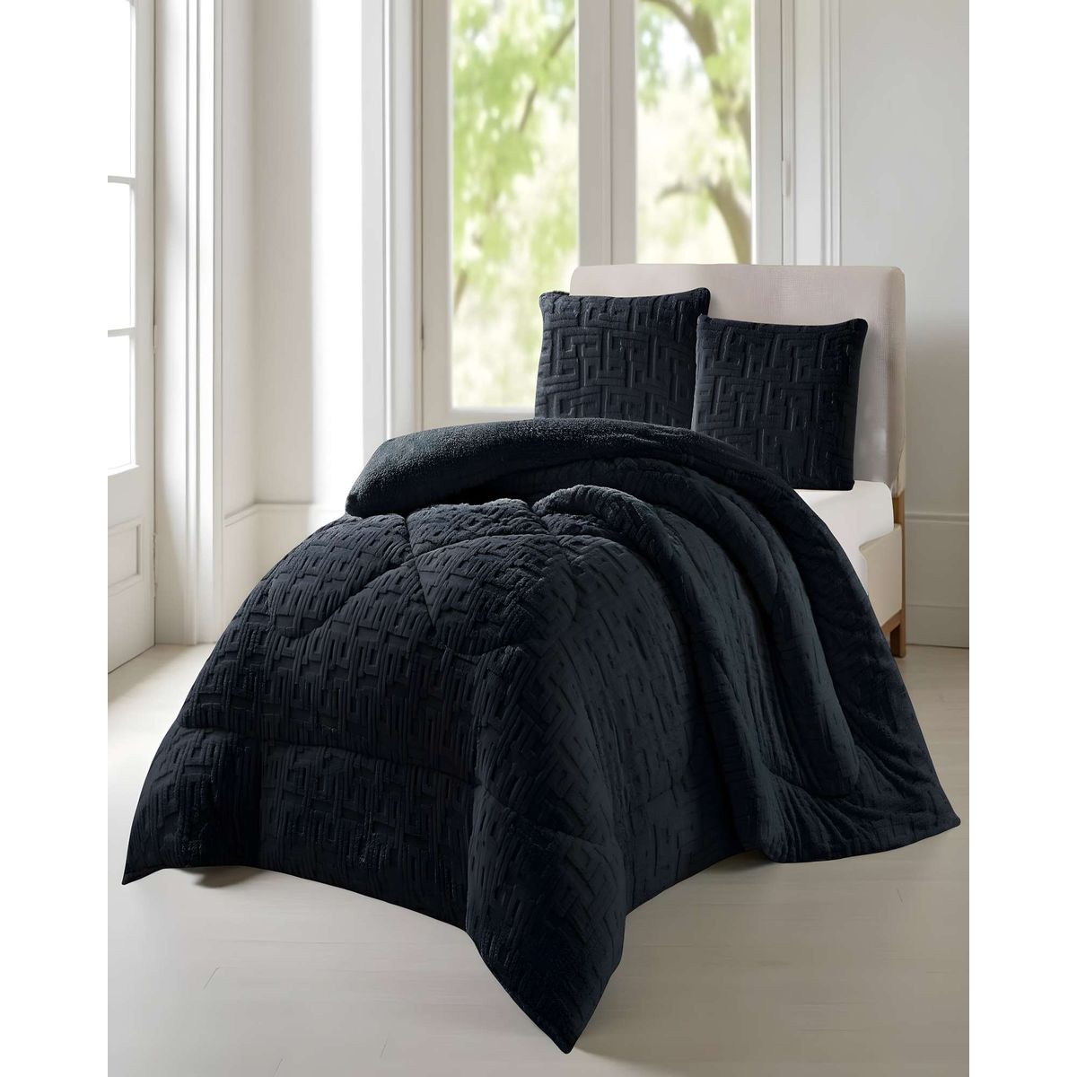 GENERICO - PLUMON DE INVERNO  KING NEGRO 250x270cm
