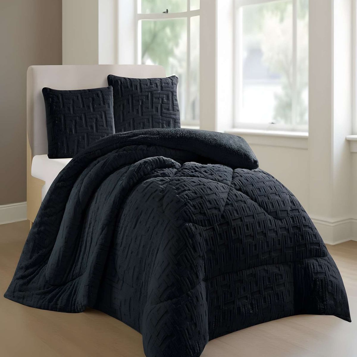 GENERICO - PLUMON DE INVERNO  KING NEGRO 250x270cm