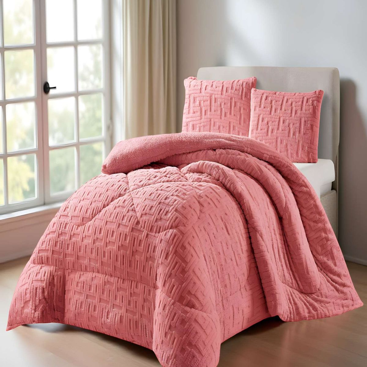 GENERICO - PLUMON DE INVERNO  KING ROSADO  250x270cm