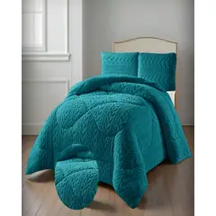 GENERICO - PLUMON DE INVERNO 2 PLAZAS TURQUESA 230x250cm