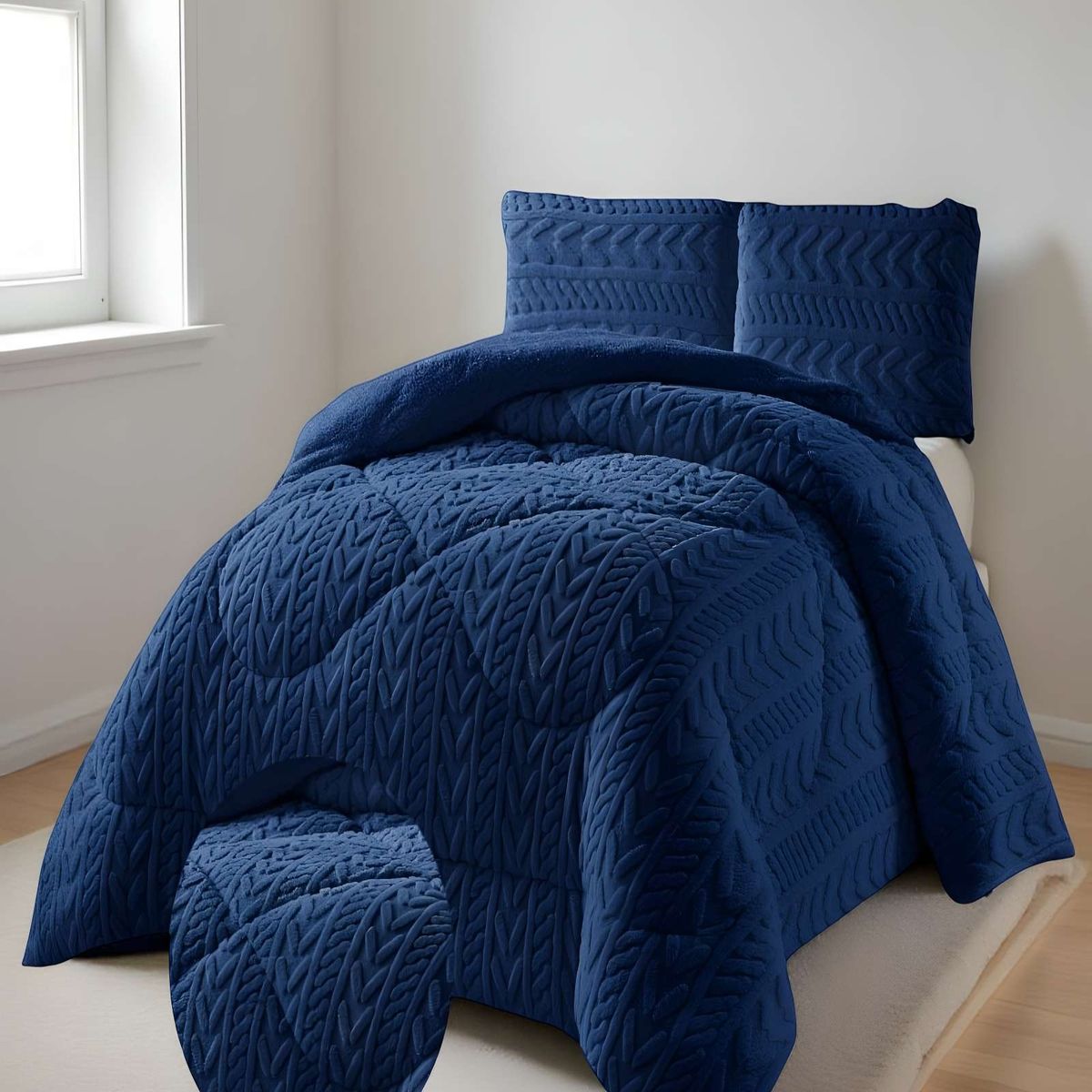 GENERICO - PLUMON DE INVERNO  KING AZUL 250x270cm