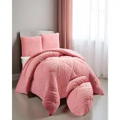 GENERICO - PLUMON DE INVERNO 2 PLAZAS ROSADO  230x250cm