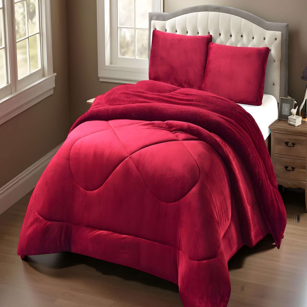 GENERICO - PLUMON  PLUSH CON CHIPORRO PLAZA Y MEDIA BURDEO 180x230cm