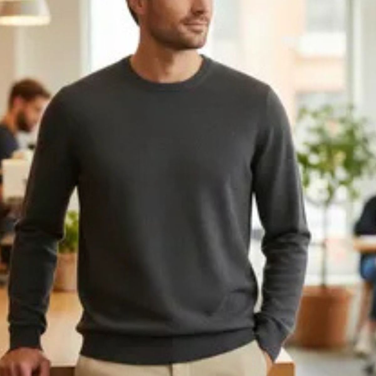 LOOK SHOP - Sweater Tejido Hombre Cuello Redondo Hilo 107