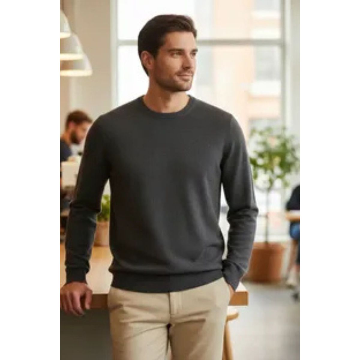 LOOK SHOP - Sweater Tejido Hombre Cuello Redondo Hilo 107