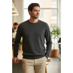 LOOK SHOP - Sweater Tejido Hombre Cuello Redondo Hilo 107