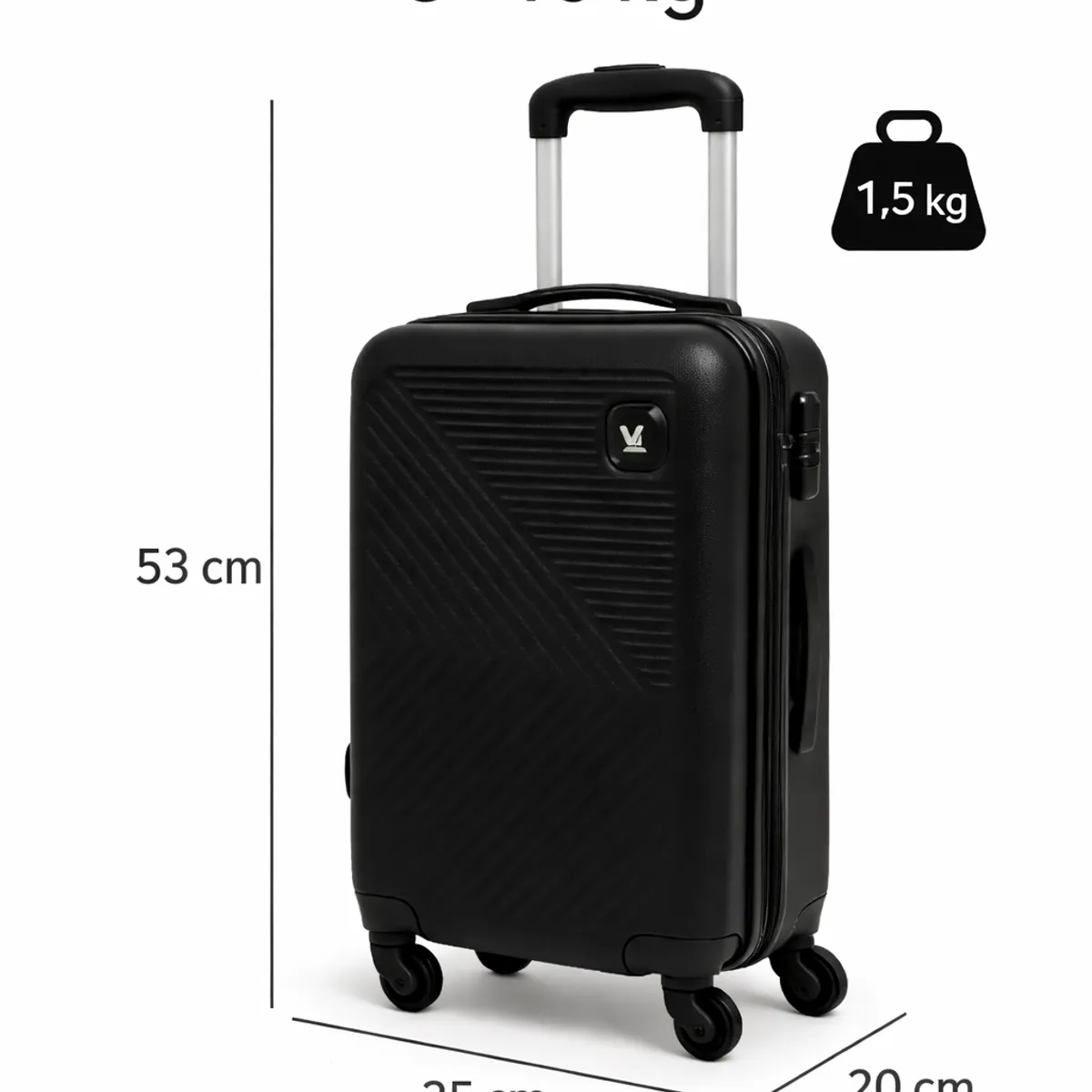 GENERICO - Pack de 2  Maletas Rigidas 10 kg y 18 kg Cabina y Mediana Morado