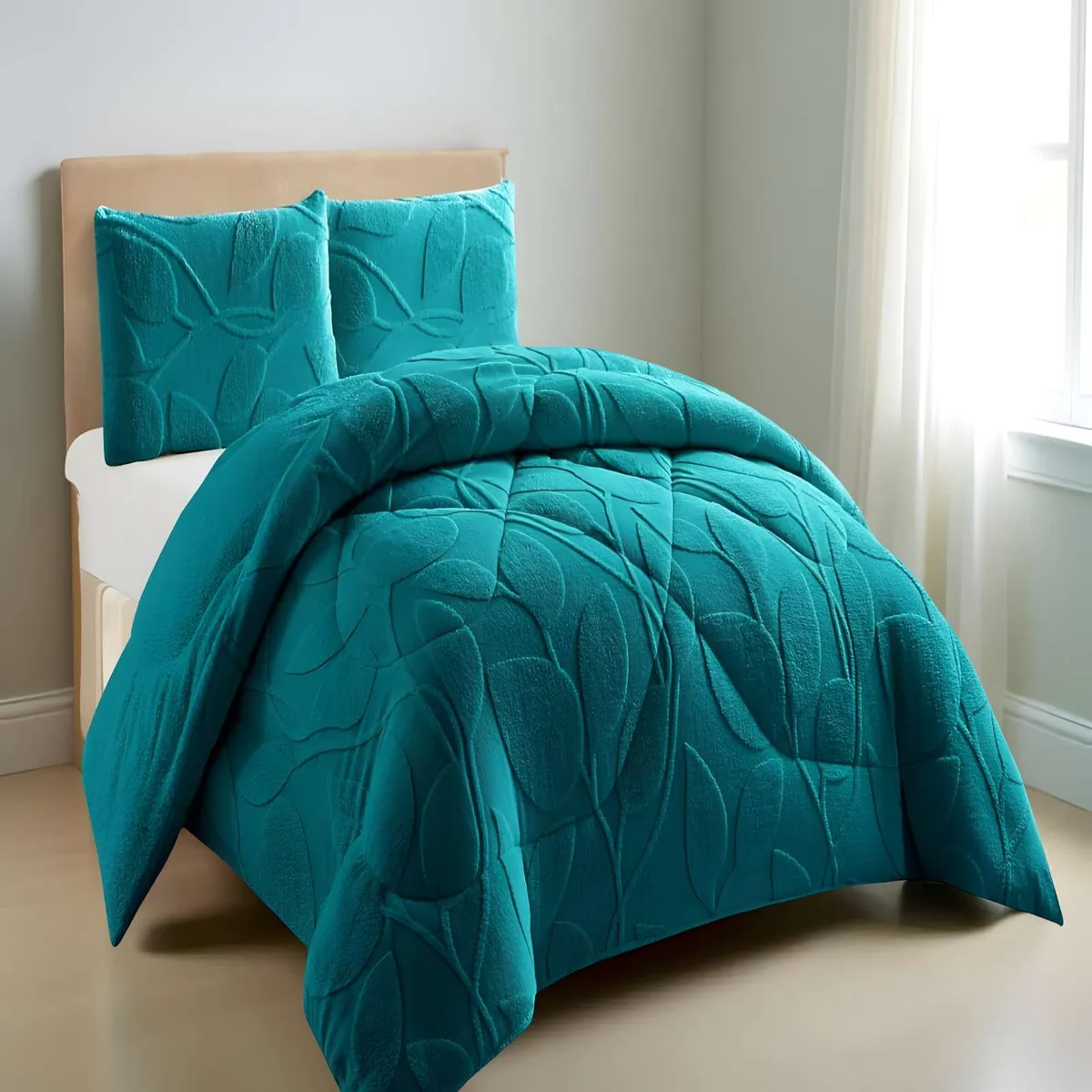 GENERICO - PLUMON DE INVERNO  KING TURQUESA 250x270cm