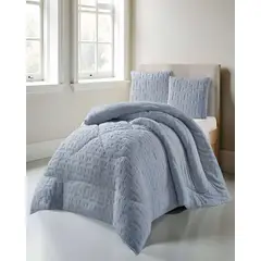 GENERICO - PLUMON DE INVERNO 2 PLAZAS CELESTE 230x250cm