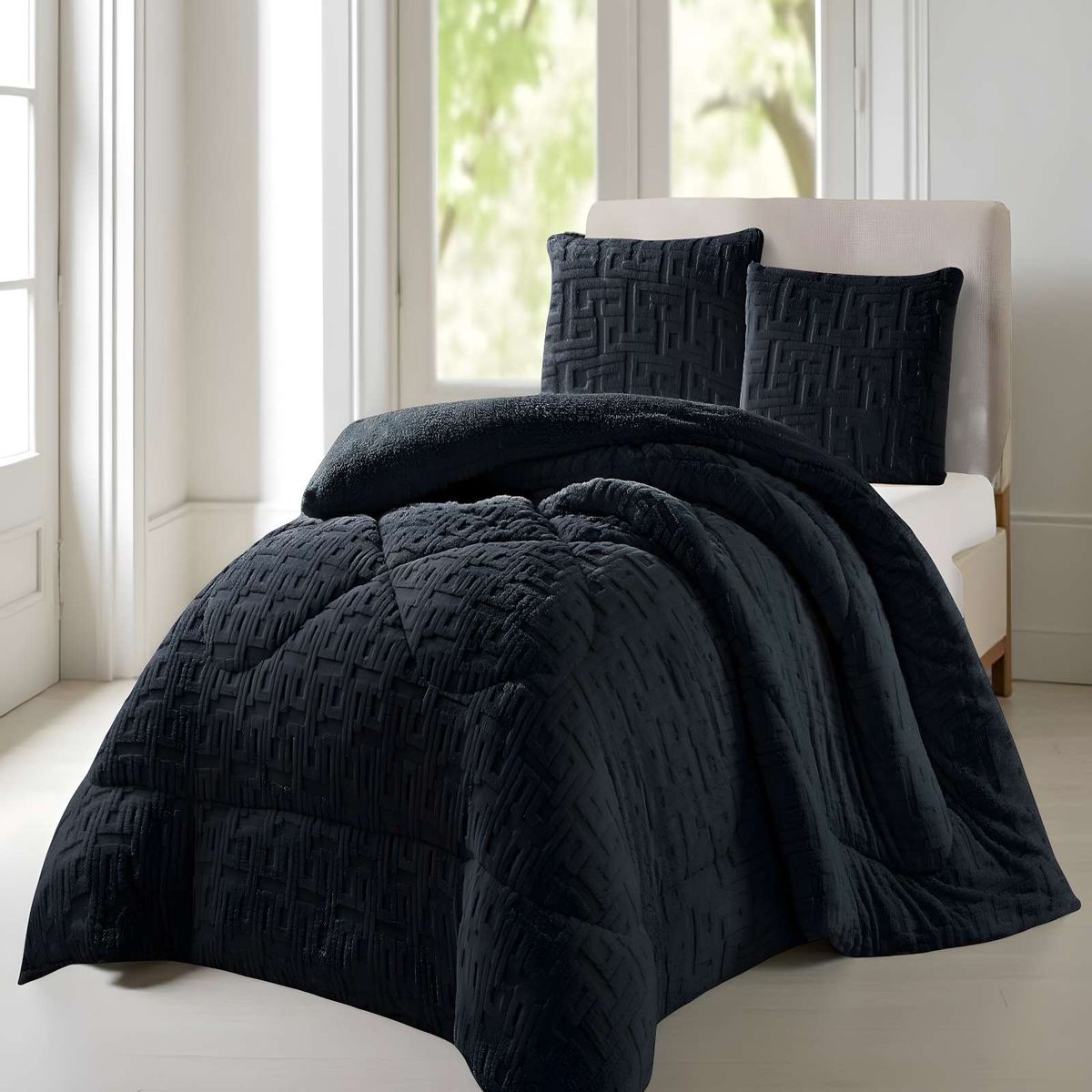 GENERICO - PLUMON DE INVERNO  KING NEGRO 250x270cm