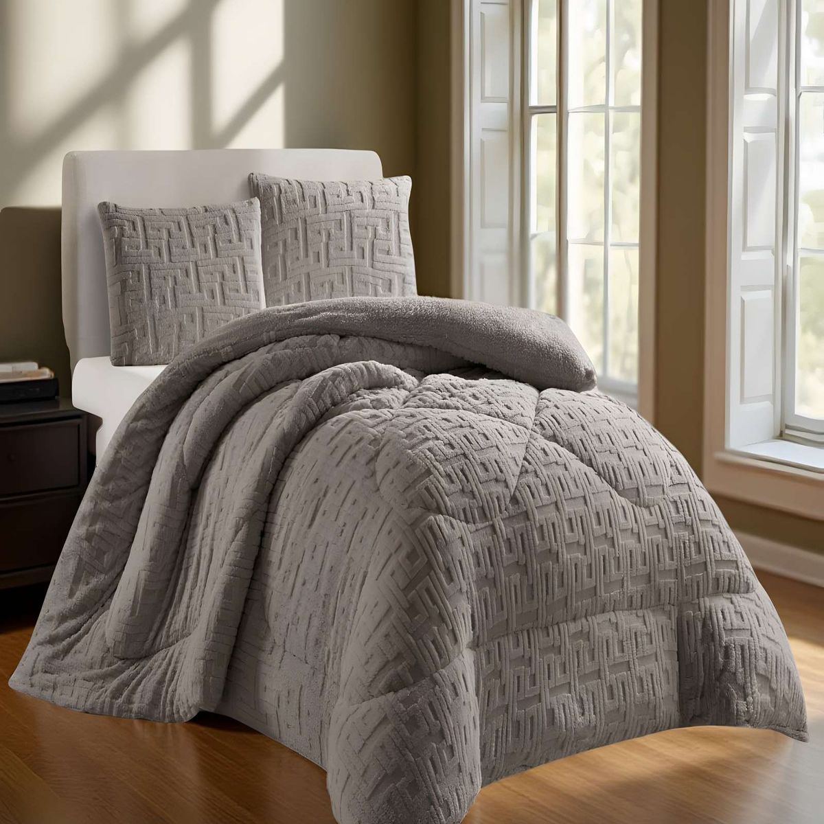 GENERICO - PLUMON DE INVERNO  KING GRIS 250x270cm