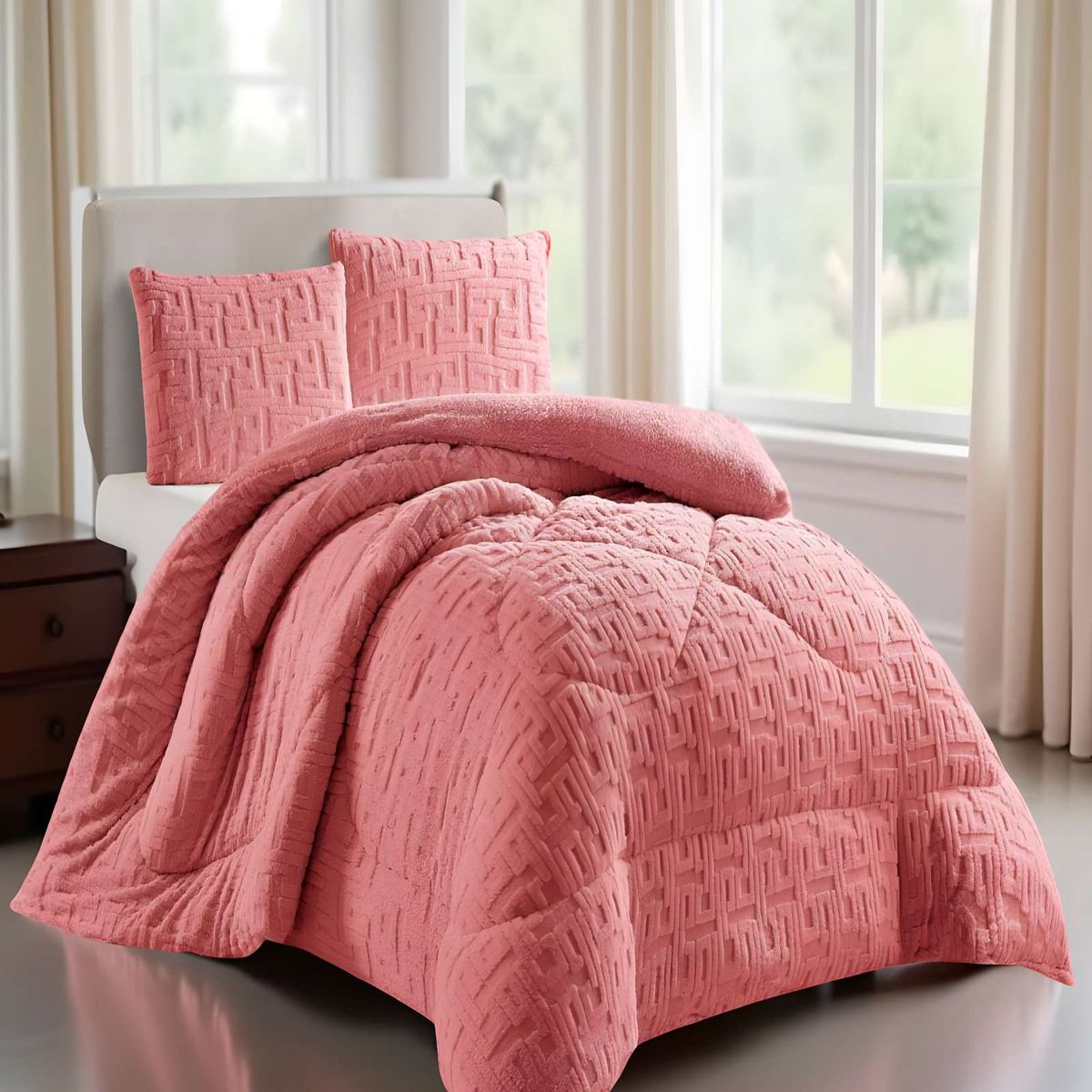 GENERICO - PLUMON DE INVERNO  KING ROSADO  250x270cm